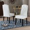 Baxton Studio White Faux Leather Button-Tufted Nail heads Trim Dining Chair 120-6601 - alternate 8